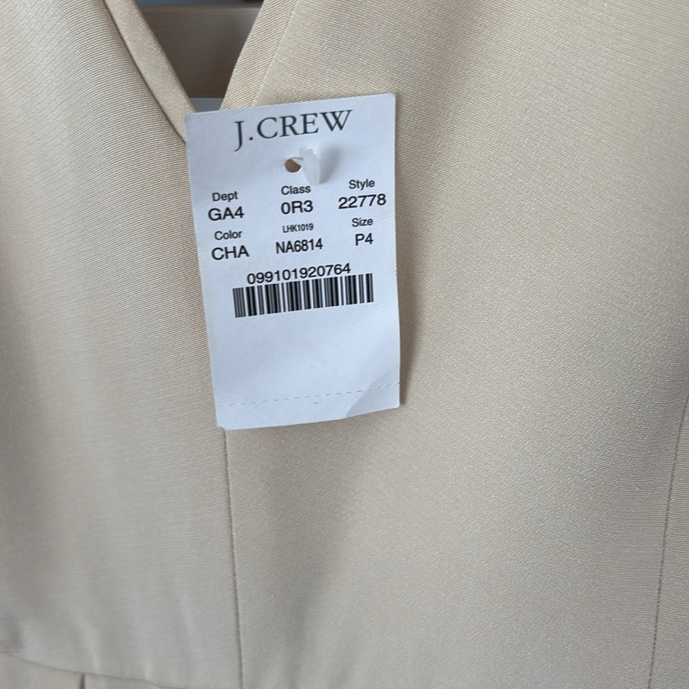 NWT J. Crew 100% Silk Halter Special Occasion Formal Party Dress, Size 4 - Picture 8 of 9